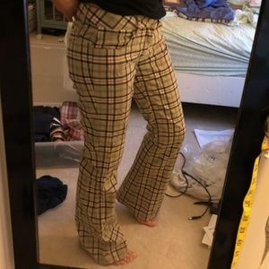 Semi-Vintage Paris Blues Plaid Flare Pants